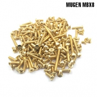 GSS-MBX8 Gold Plated Steel Screw Set 197pcs ( For Mugen MBX8)