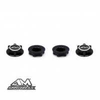 alu 1/8th wheel nuts closed end / lightweight (black) (4)