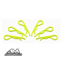 Body clip 1/8 - Fluorescent yellow (6)