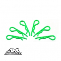 Body clip 1/8 - Fluorescent green (6)