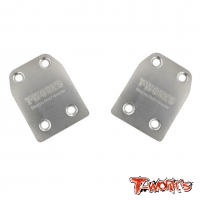 TO-220-X Stainless Steel Rear Chassis Skid Protector ( Xray XB8, XB9,XB8E ) 2pcs.