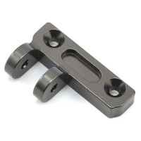 Sworkz Aluminum S35-3 Series Rear Chassis Brace Mount (Gun Metal)